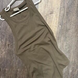 Free People NWOT brown ribbed bodysuit Size S‎